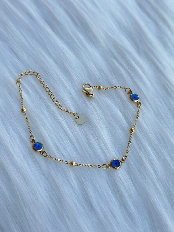 DORİKALI NAZARLI GOLD BİLEKLİK