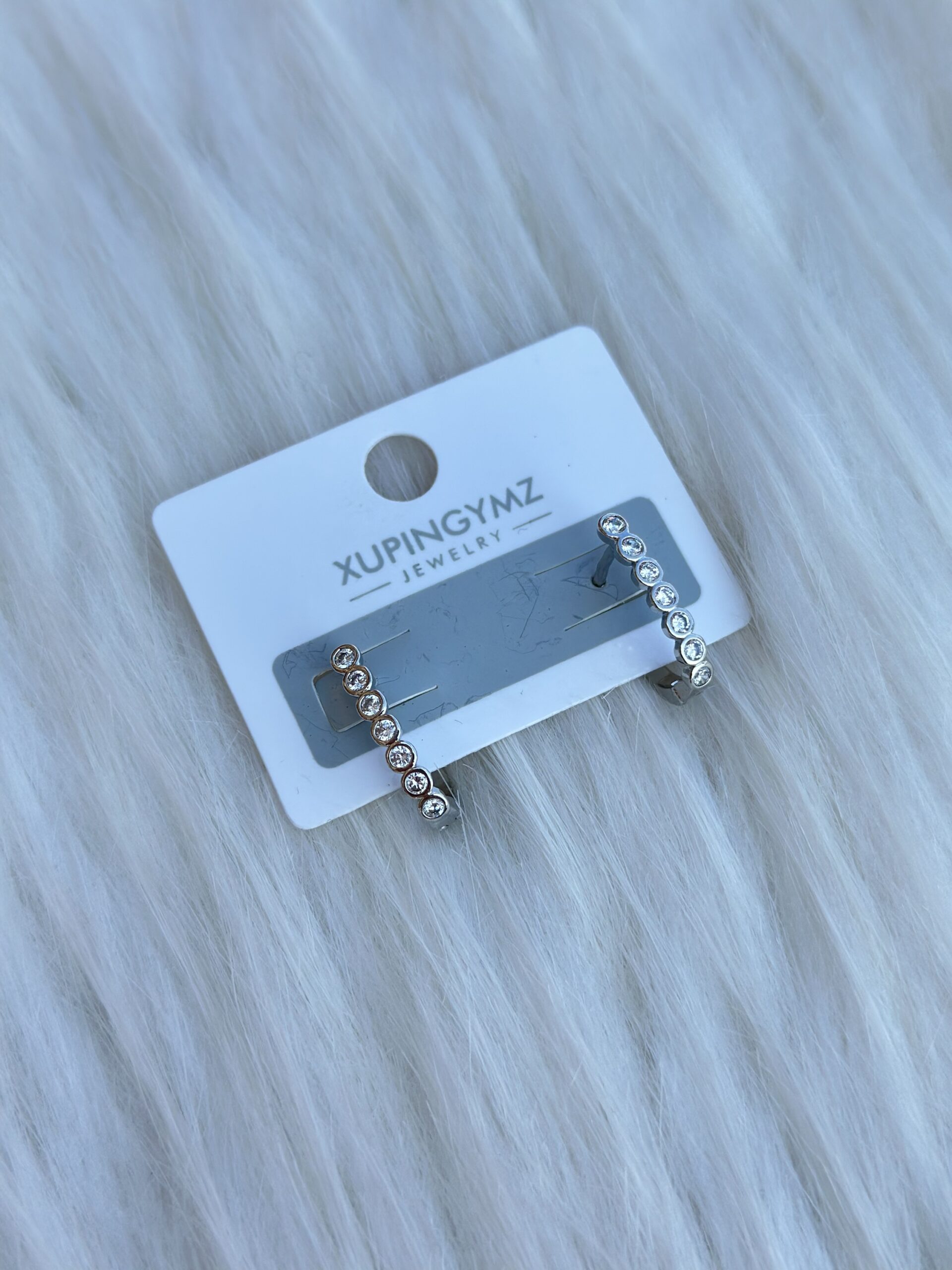 Vip küpe taşlı silver