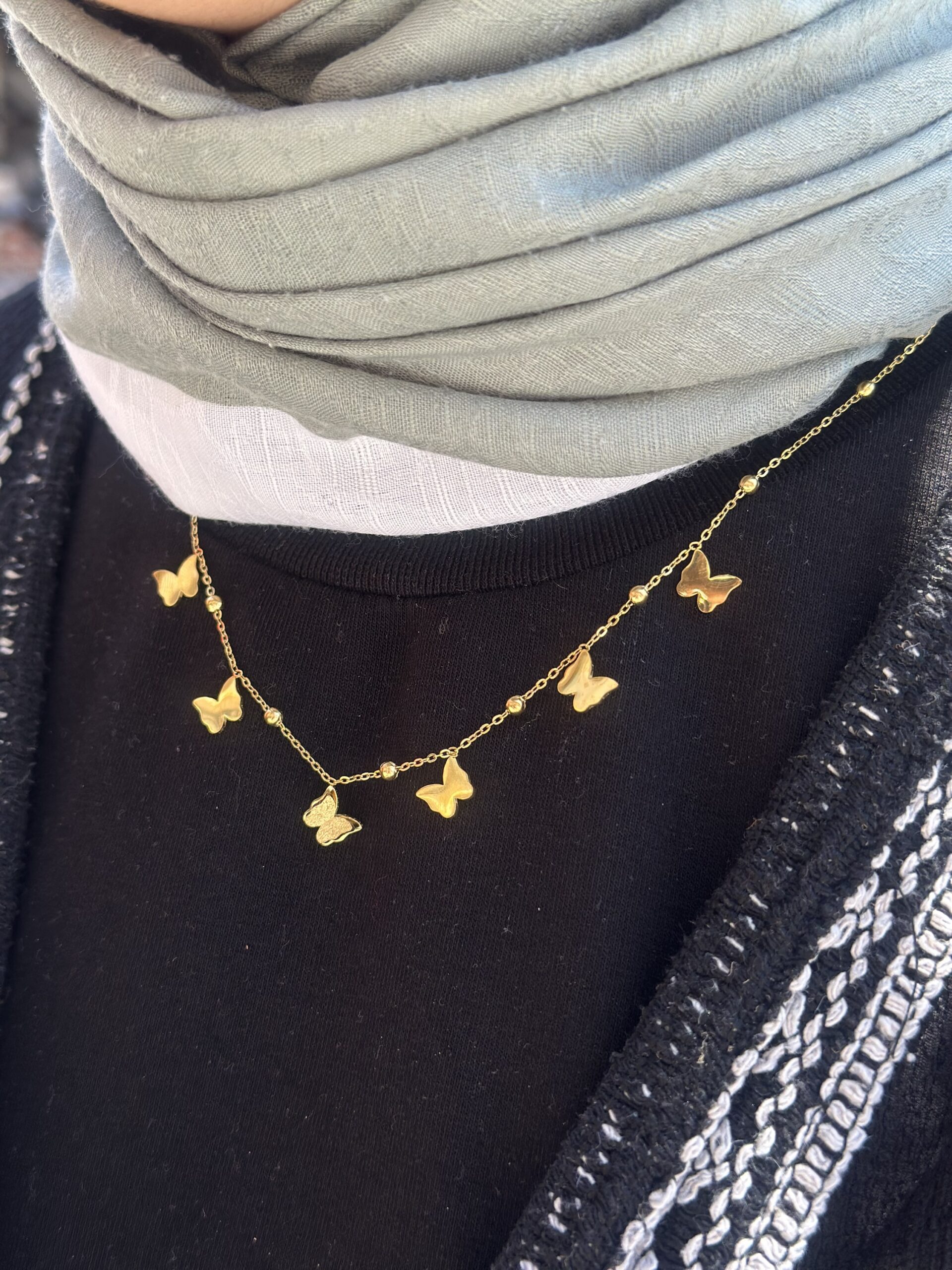 Trend  kelebek kolye gold