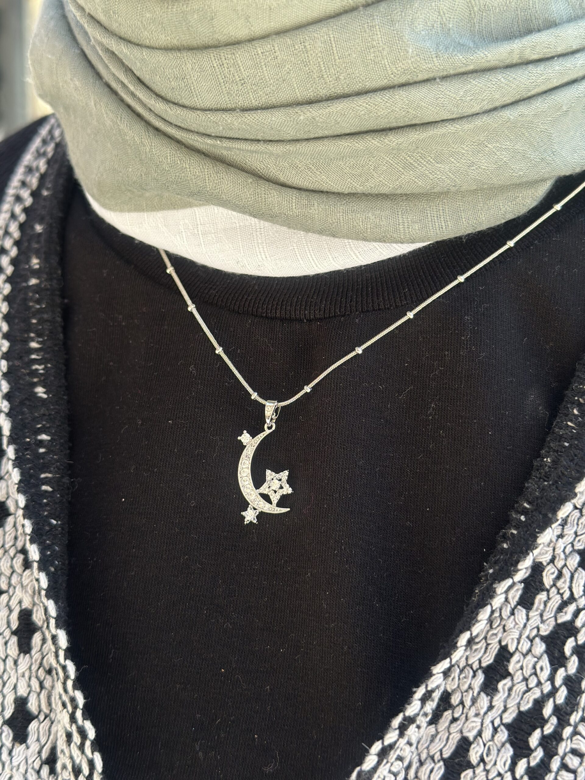 Silver trend taşlı kolye