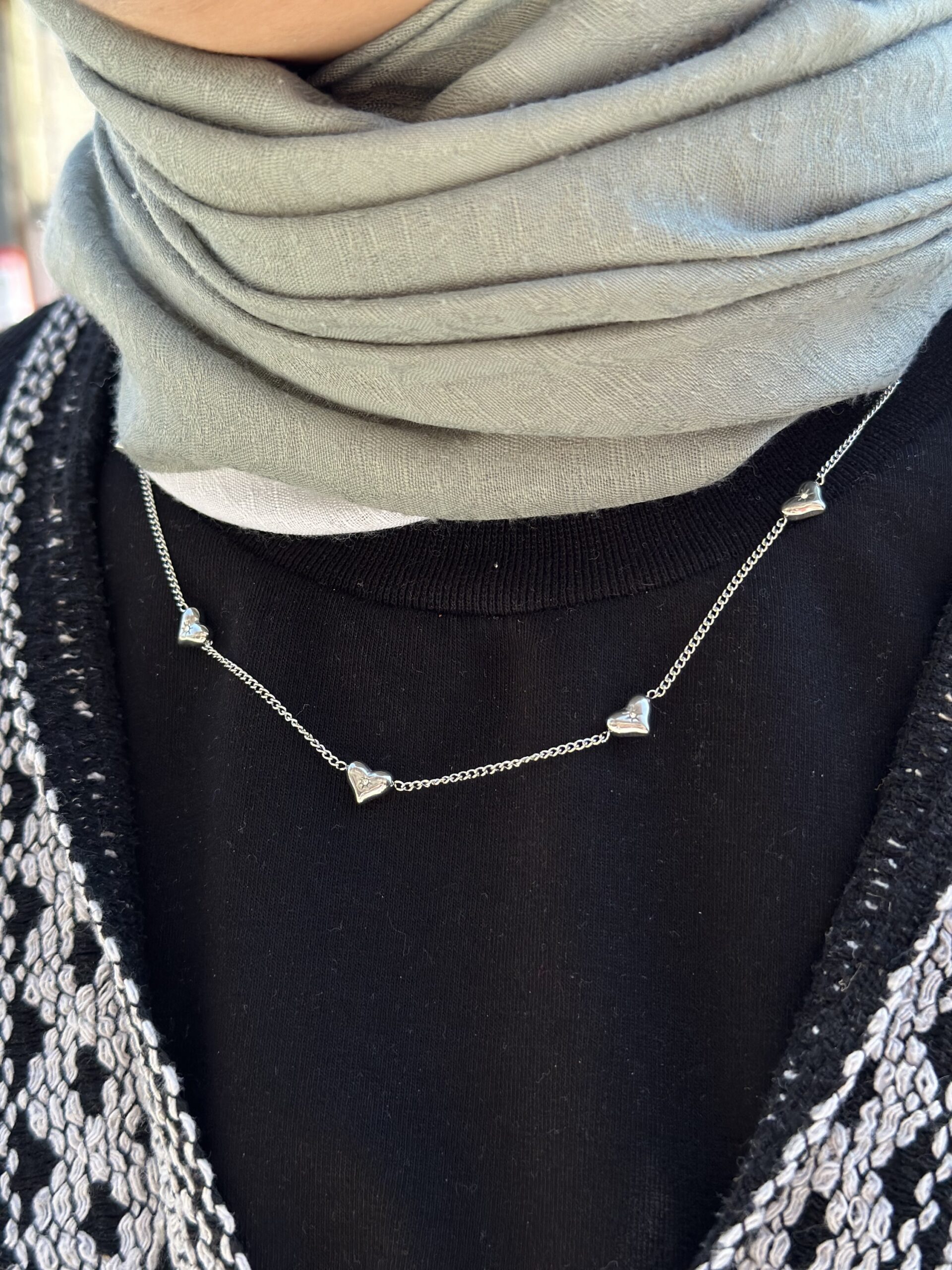 Trend kalpli silver kolye