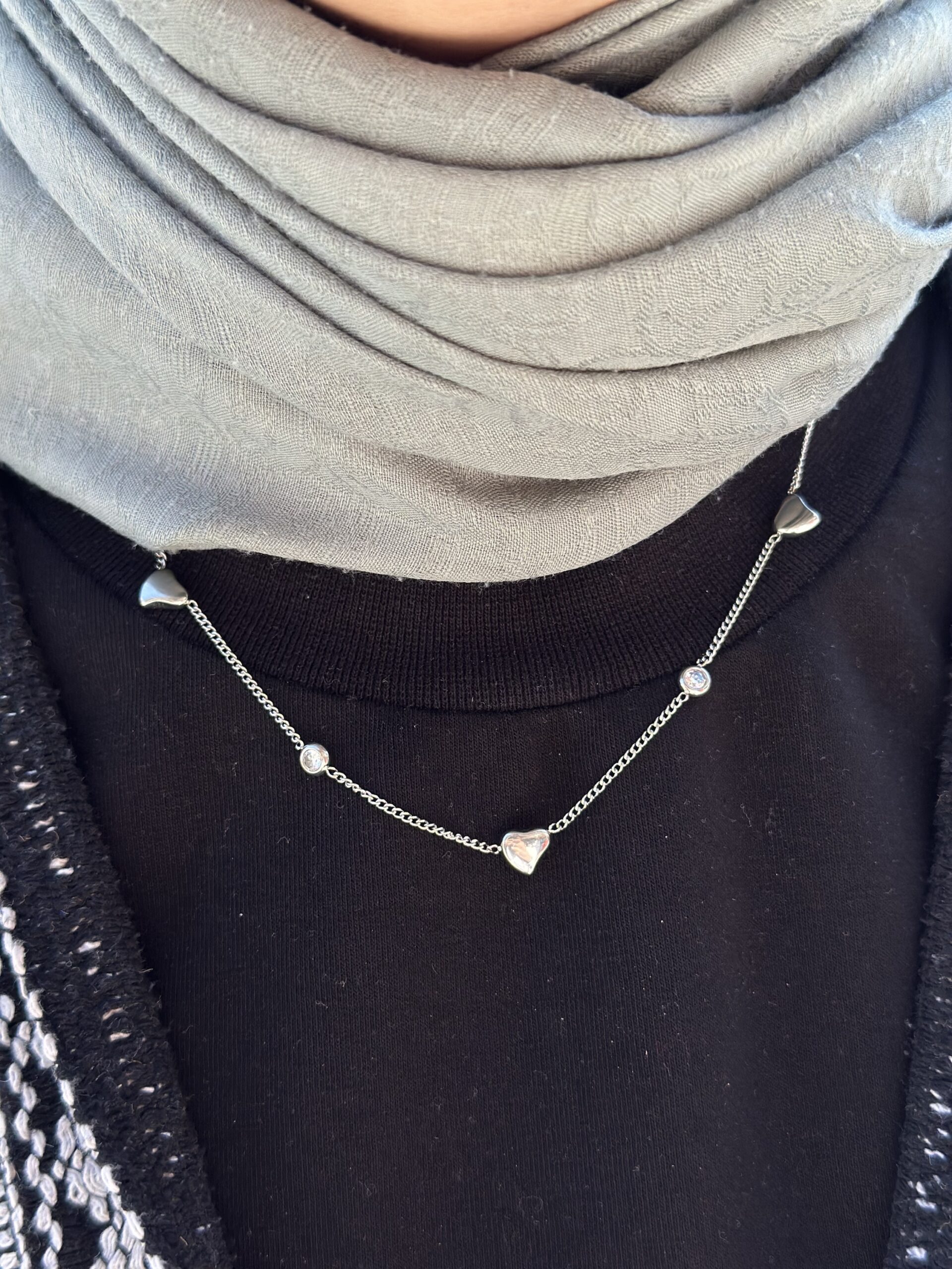 Trend silver kalp kolye