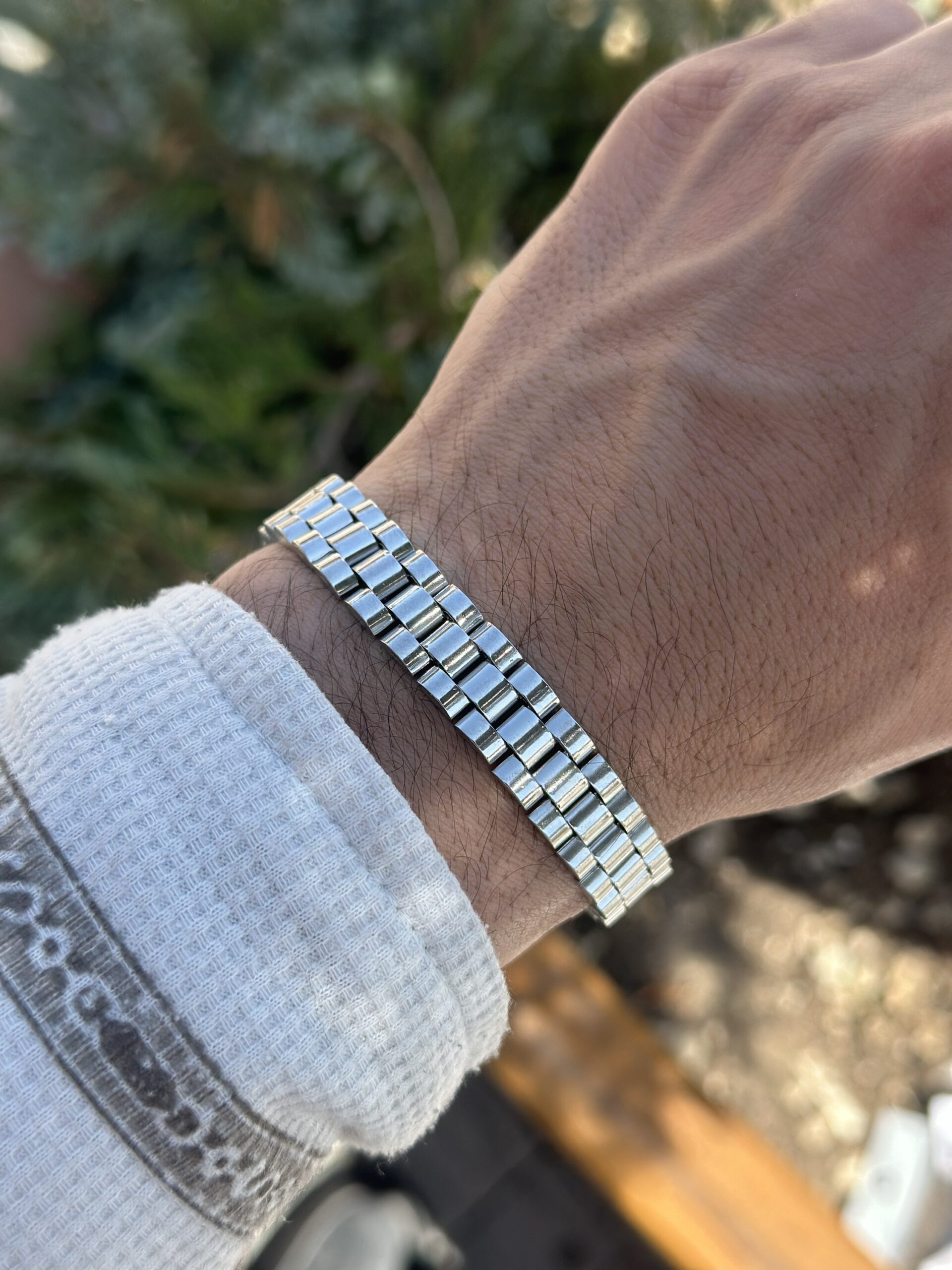 Çelik erkek bileklik silver
