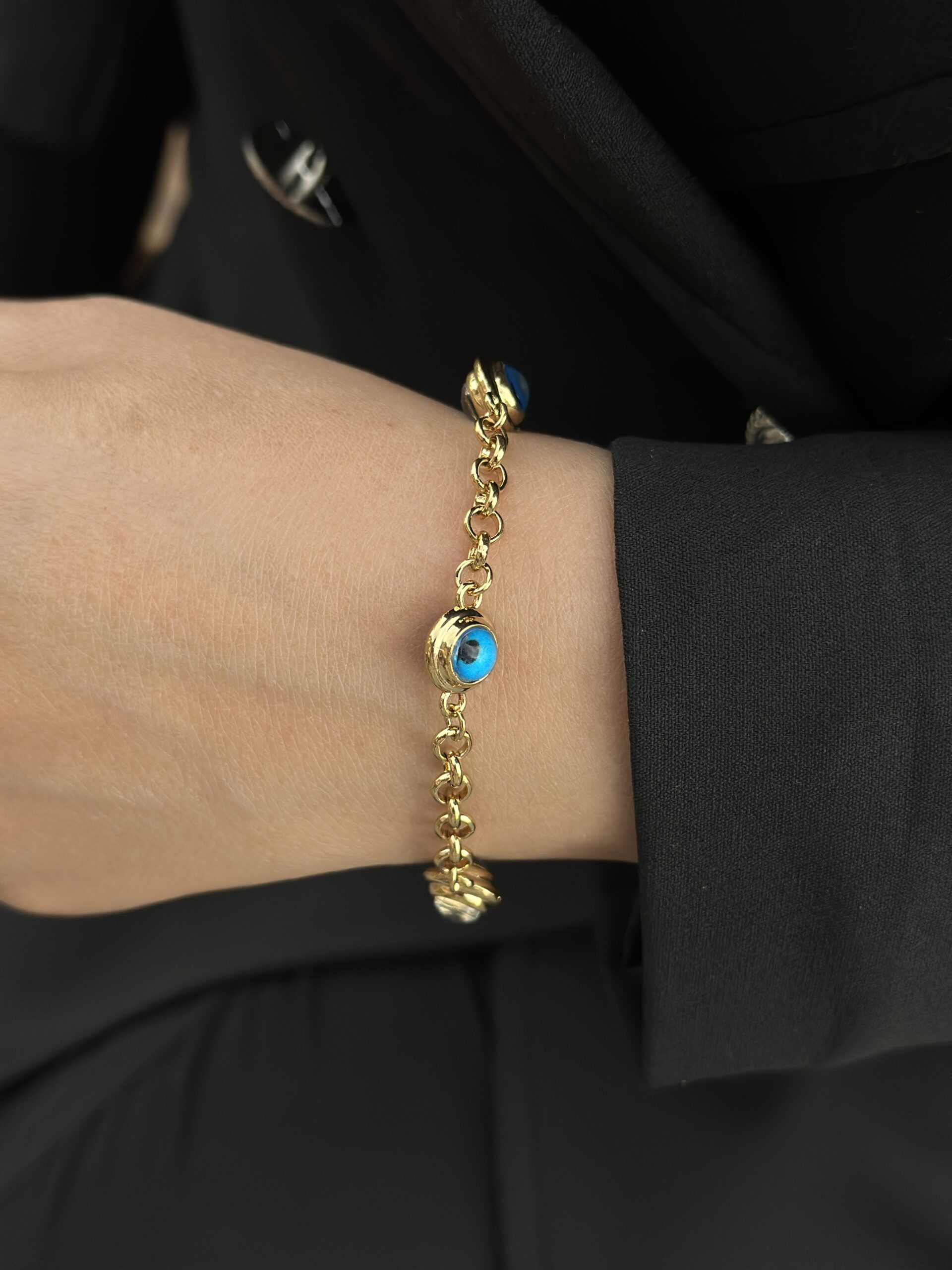 Nazarlı bileklik gold