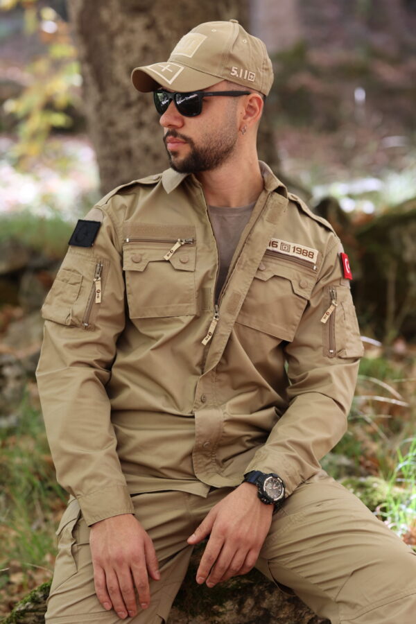 Bej Renk Outdoor Taktik Şapka - Görsel 6